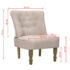 vidaXL French Chair Cream Fabric - Image 7