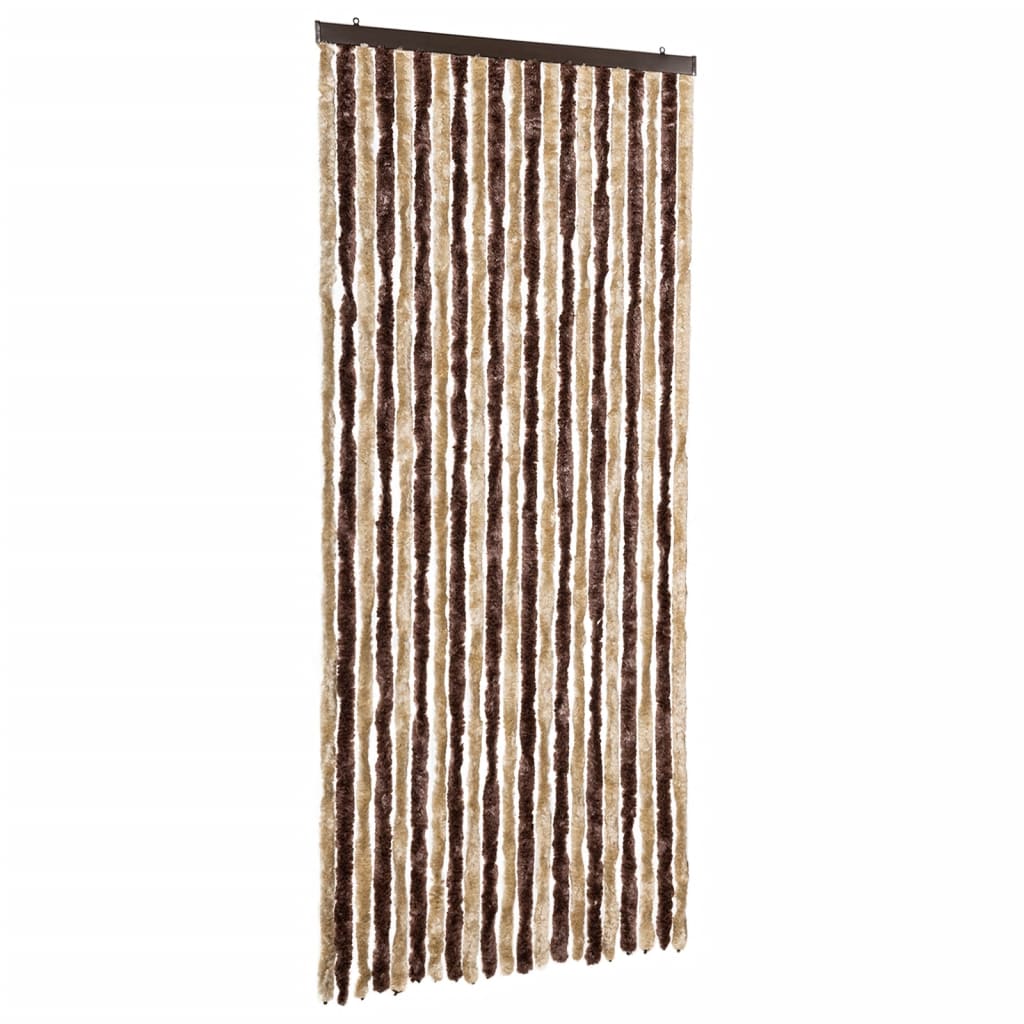 8718475052173_a_en_hd_1 vidaXL Insect Curtain Beige and Light Brown 90x220 cm Chenille - Image 2