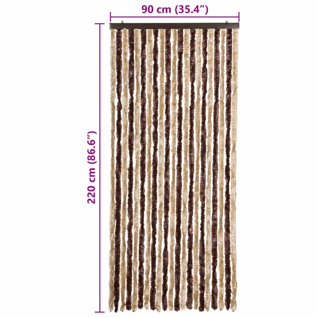 8718475052173_g_en_hd_5 vidaXL Insect Curtain Beige and Light Brown 90x220 cm Chenille - Image 7
