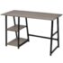 vidaXL Desk with 2 Shelves Grey and Oak - Image 4