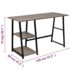 vidaXL Desk with 2 Shelves Grey and Oak - Image 7