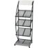 vidaXL Magazine Rack 47x40x134 cm Black and White A4