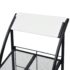 vidaXL Magazine Rack 47x40x134 cm Black and White A4 - Image 4