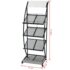 vidaXL Magazine Rack 47x40x134 cm Black and White A4 - Image 6
