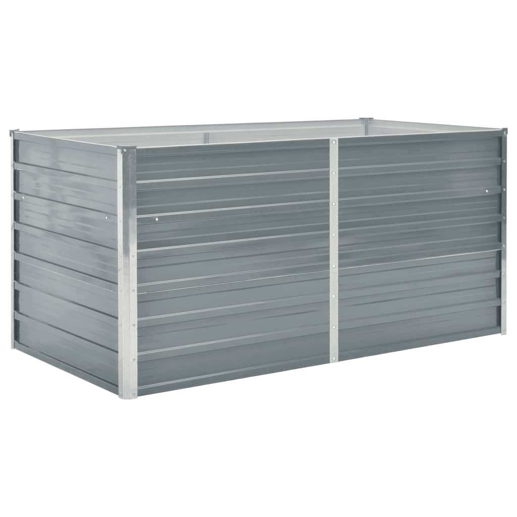 8718475500636_a_en_hd_1 vidaXL Raised Garden Bed 160x80x77 cm Galvanised Steel Grey - Image 2