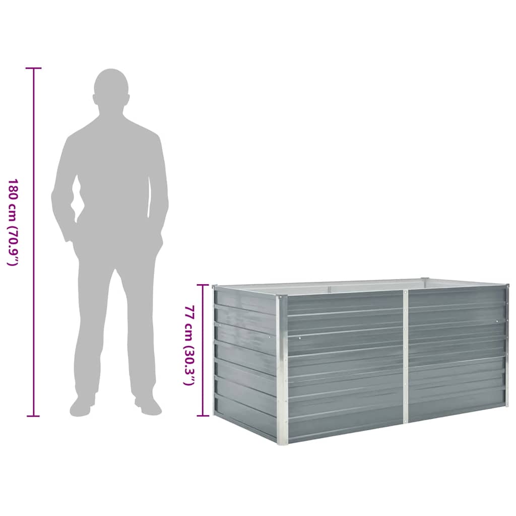 8718475500636_g_en_hd_6 vidaXL Raised Garden Bed 160x80x77 cm Galvanised Steel Grey - Image 8