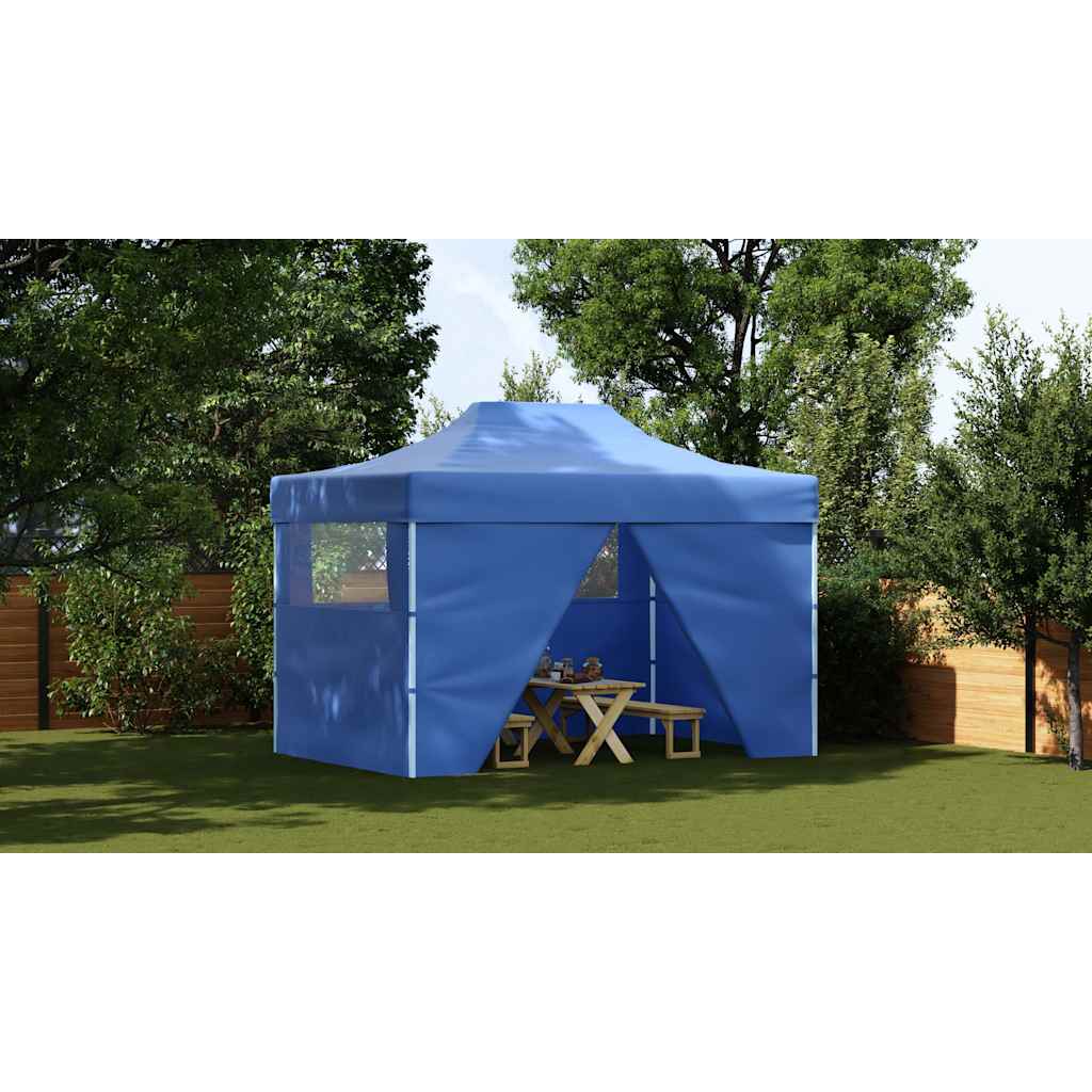 8718475501176_g_en_hd_2 vidaXL Foldable Tent Pop-Up with 4 Side Walls 3x4.5 m Blue - Image 3