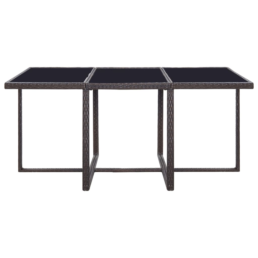 8718475501329_g_en_hd_5 vidaXL 11 Piece Outdoor Dining Set with Cushions Poly Rattan Brown - Image 6