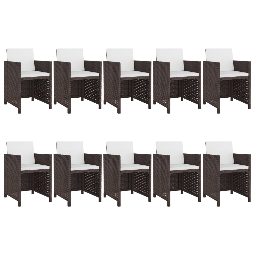 8718475501534_g_en_hd_1 vidaXL 11 Piece Outdoor Dining Set with Cushions Poly Rattan Brown - Image 2