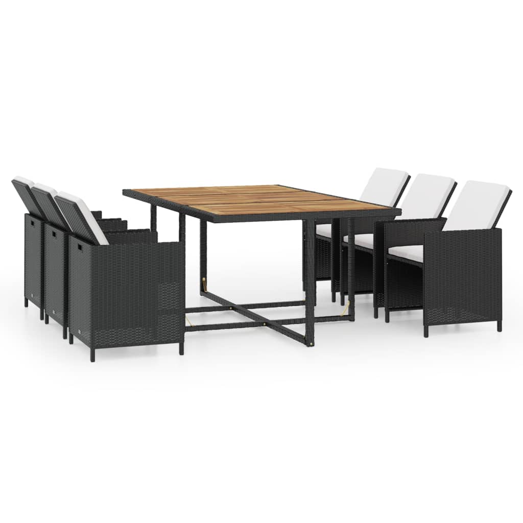 8718475501558_a_en_hd_1 vidaXL 11 Piece Outdoor Dining Set with Cushions Poly Rattan Black - Image 2