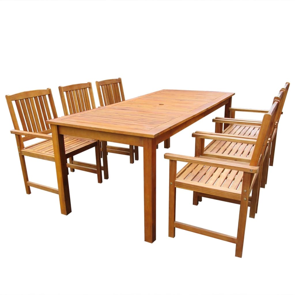 8718475502296_a_en_hd_1 vidaXL 7 Piece Outdoor Dining Set Solid Acacia Wood - Image 1