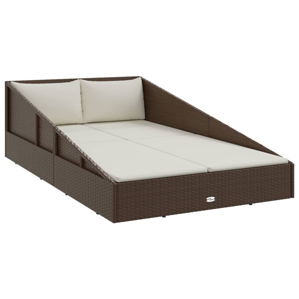 8718475502715_a_en_hd_1 vidaXL Garden Bed Brown 110x200 cm Poly Rattan - Image 2