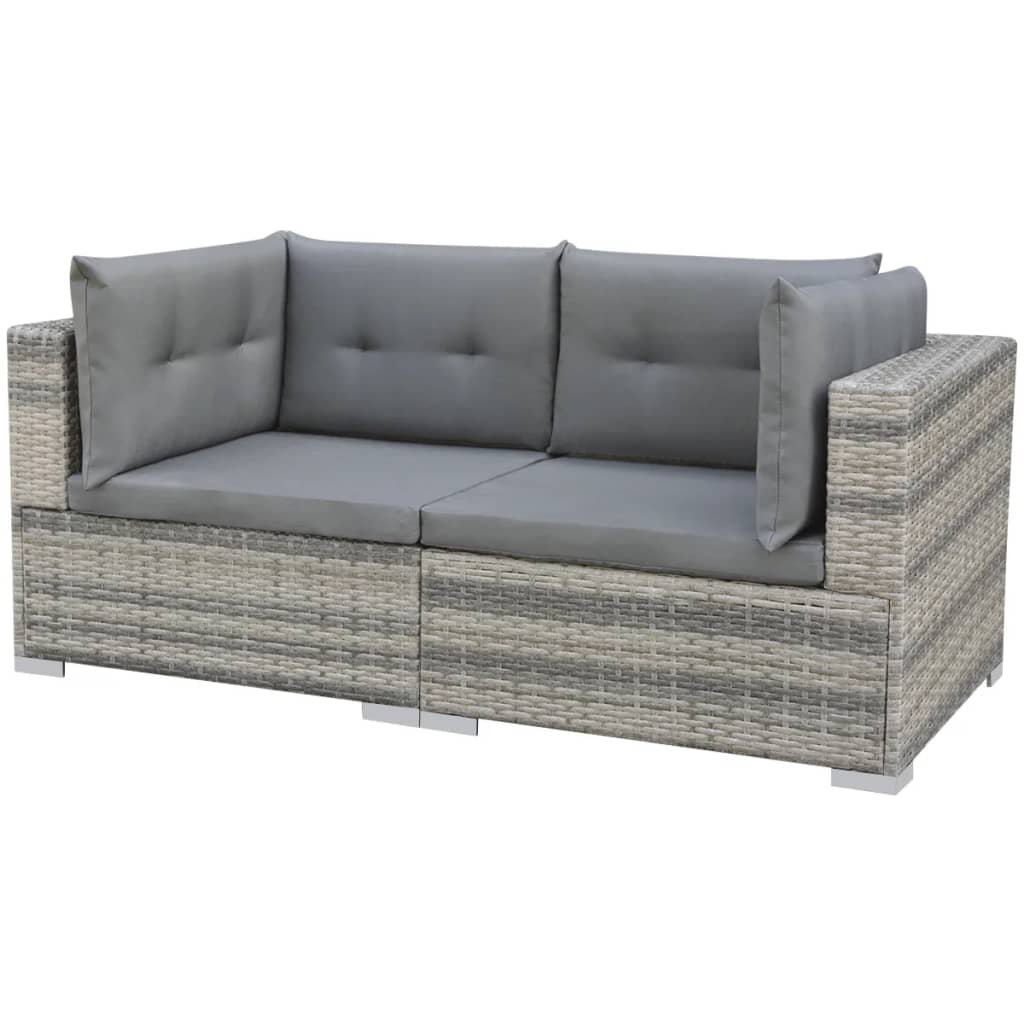 8718475503415_g_en_hd_3 vidaXL 10 Piece Garden Lounge Set with Cushions Poly Rattan Grey - Image 5
