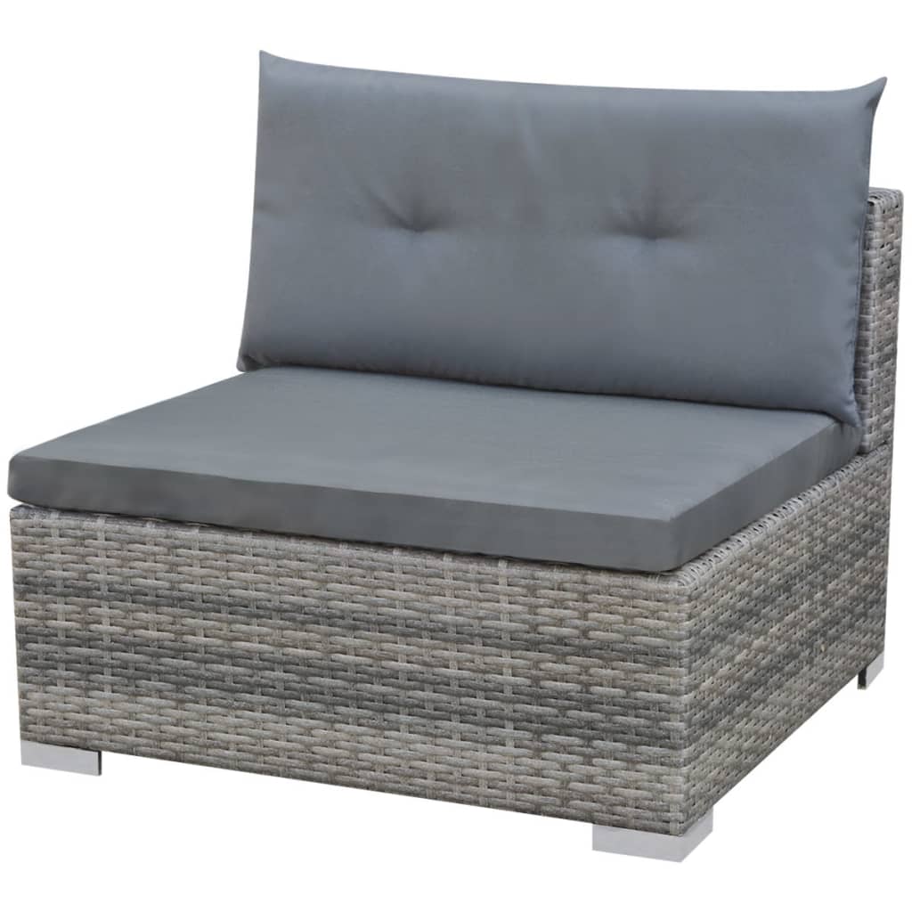 8718475503415_g_en_hd_5 vidaXL 10 Piece Garden Lounge Set with Cushions Poly Rattan Grey - Image 7