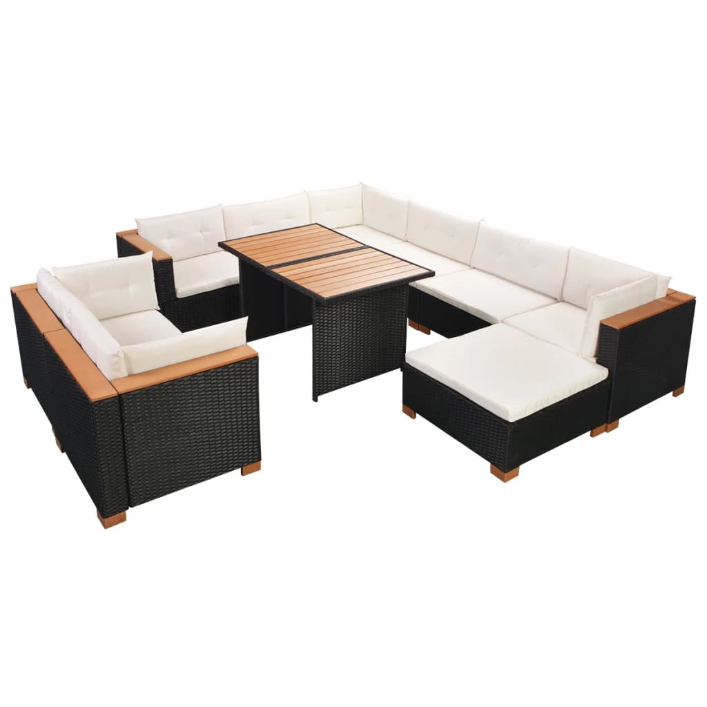 8718475503583_g_en_hd_1 vidaXL 10 Piece Garden Lounge Set with Cushions Poly Rattan Black - Image 3
