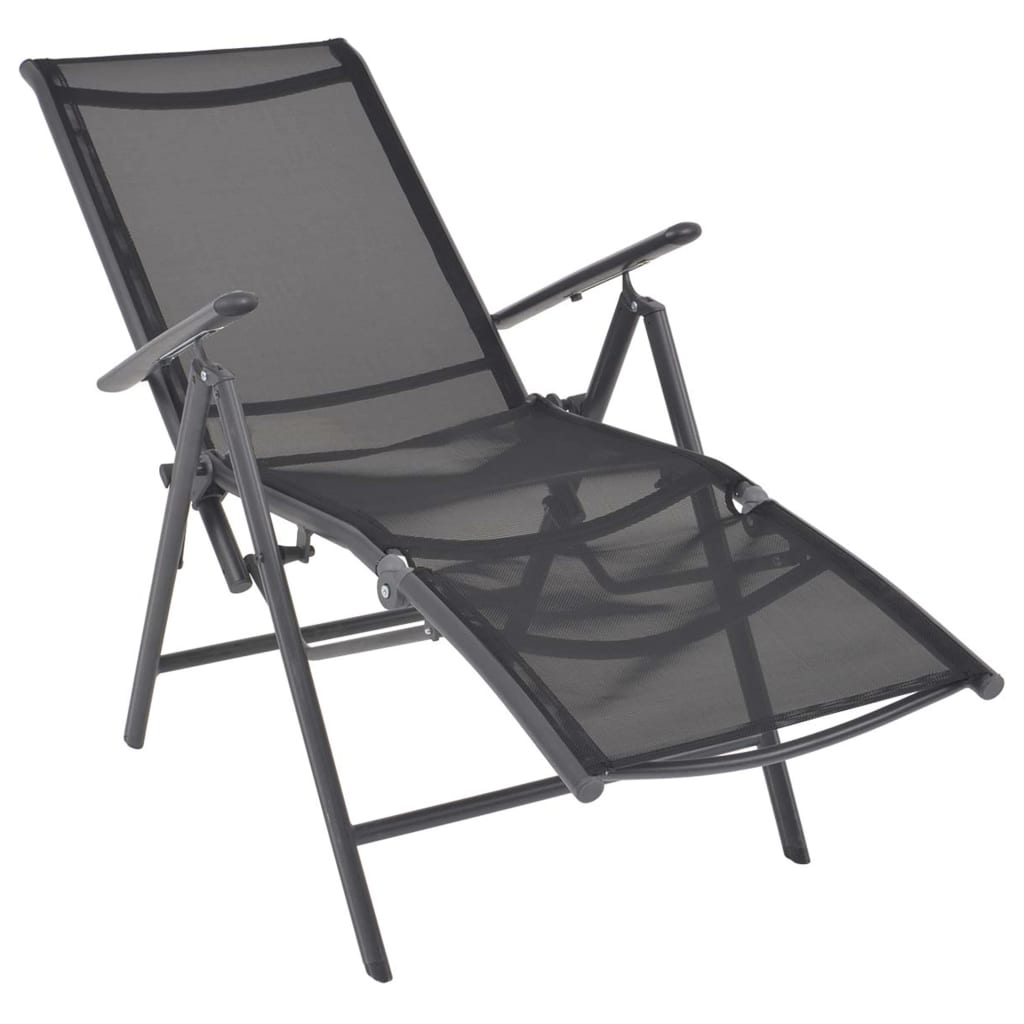 8718475503712_g_en_hd_1 vidaXL Reclining Deck Chair Aluminium and Textilene Black - Image 2