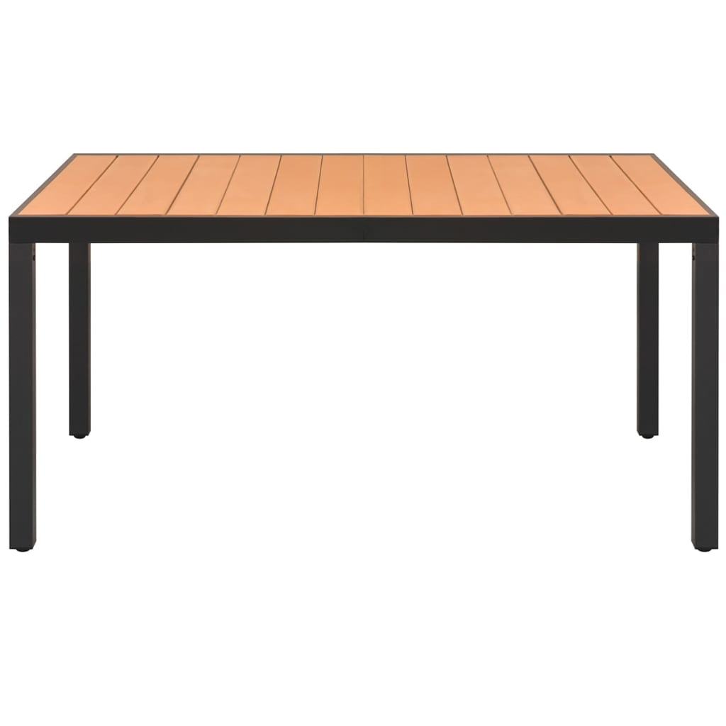 8718475503996_g_en_hd_1 vidaXL Garden Table Brown 150x90x74 cm Aluminium and WPC - Image 2