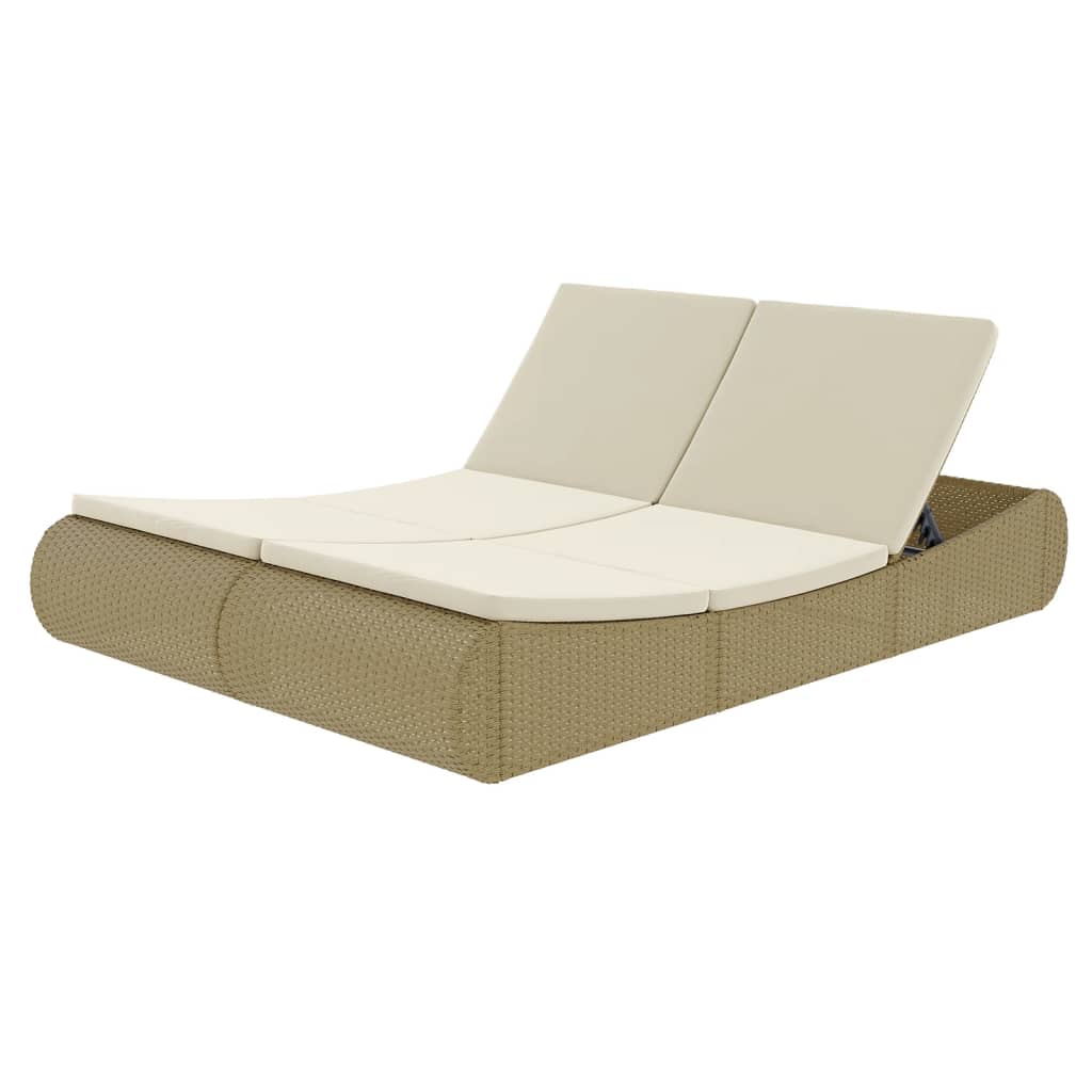 8718475504771_a_en_hd_1 vidaXL Outdoor Lounge Bed Poly Rattan Beige - Image 2