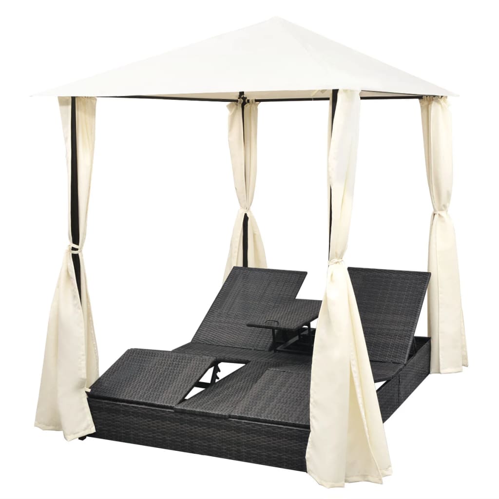 8718475504818_g_en_hd_2 vidaXL Double Sun Lounger with Curtains Poly Rattan Black - Image 4