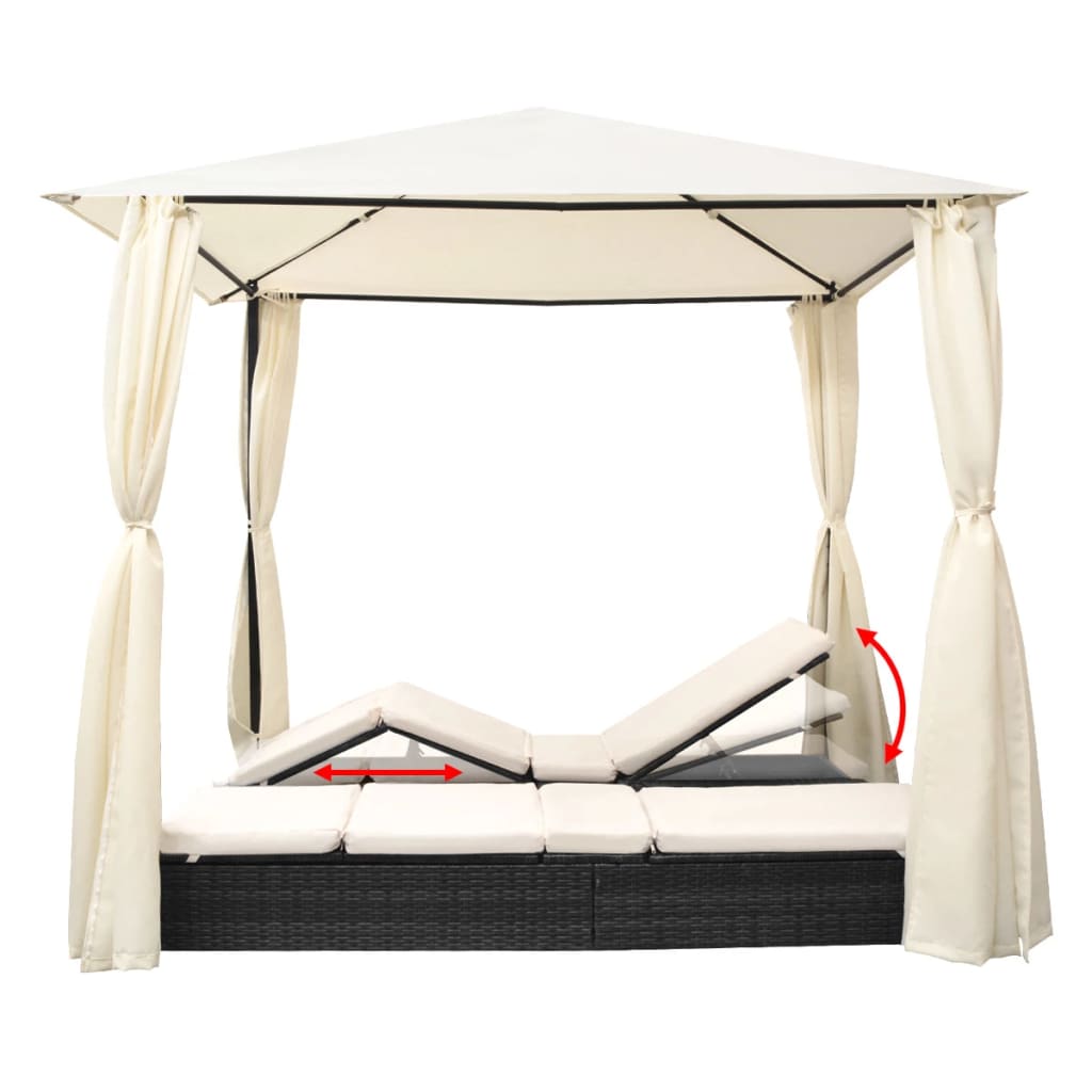 8718475504818_g_en_hd_3 vidaXL Double Sun Lounger with Curtains Poly Rattan Black - Image 5