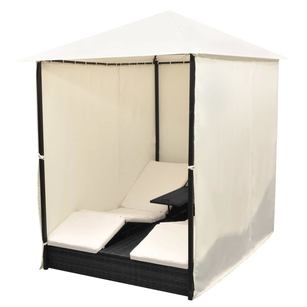 8718475504818_g_en_hd_5 vidaXL Double Sun Lounger with Curtains Poly Rattan Black - Image 7