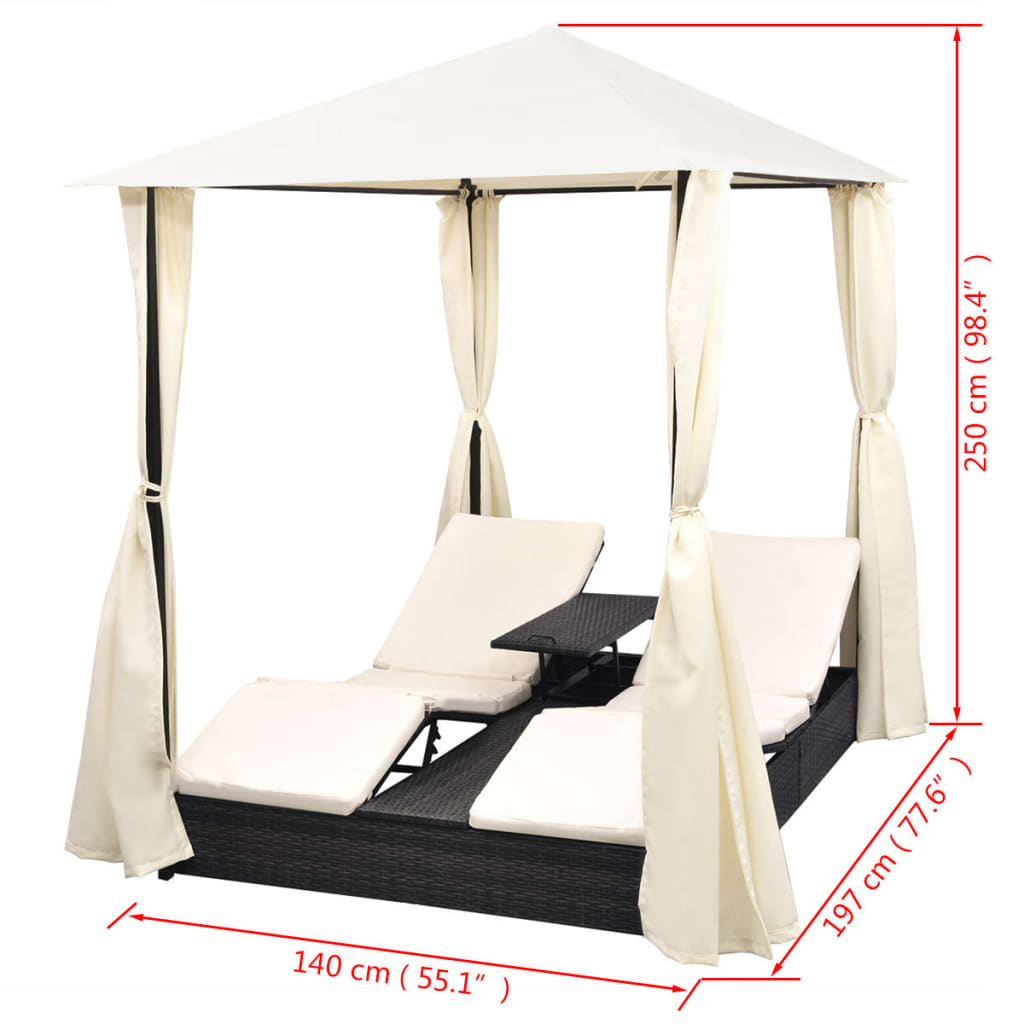 8718475504818_g_en_hd_8 vidaXL Double Sun Lounger with Curtains Poly Rattan Black - Image 10