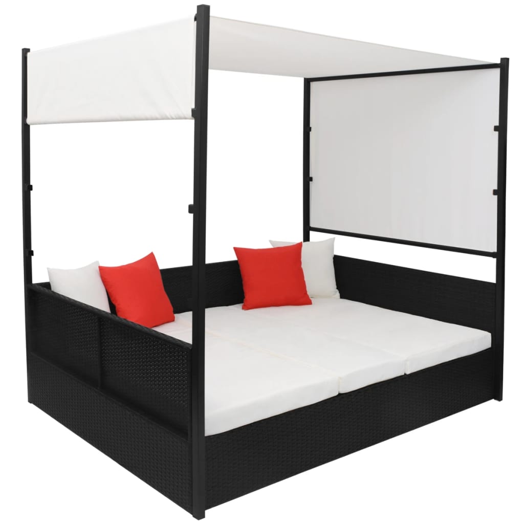 8718475504917_g_en_hd_2 vidaXL Garden Bed with Canopy Black 190x130 cm Poly Rattan - Image 3