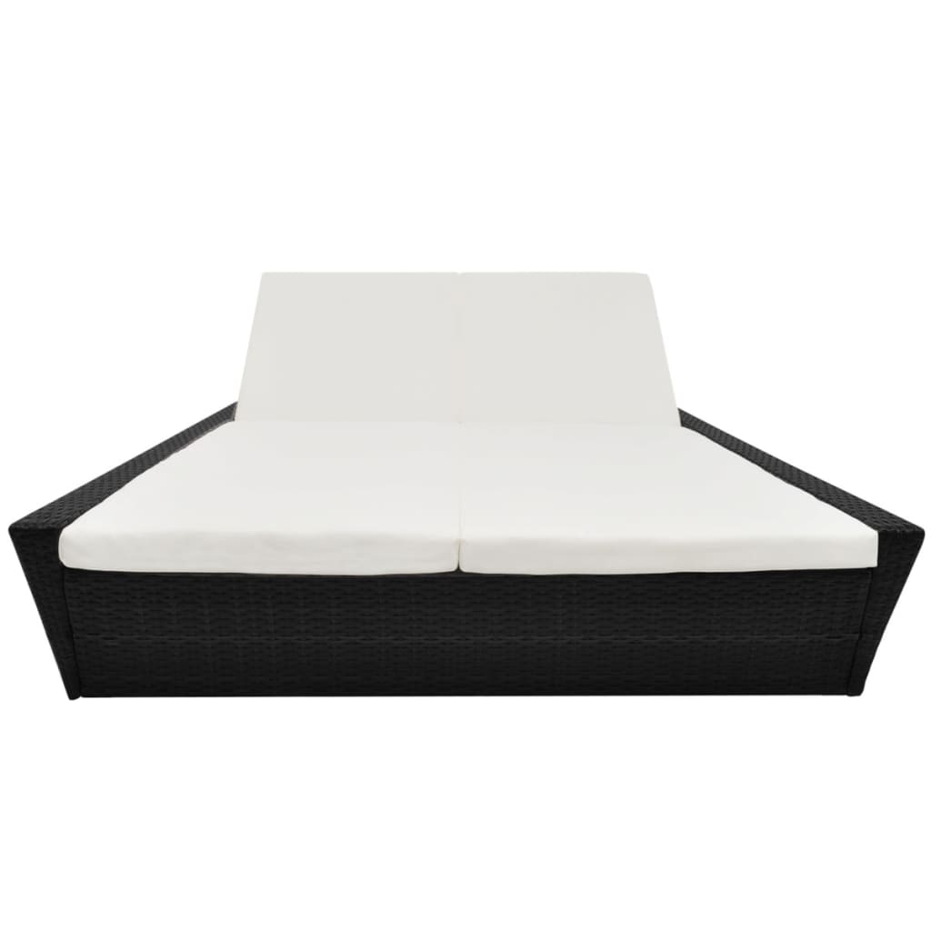 8718475504931_g_en_hd_1 vidaXL Outdoor Lounge Bed with Cushion Poly Rattan Black - Image 2
