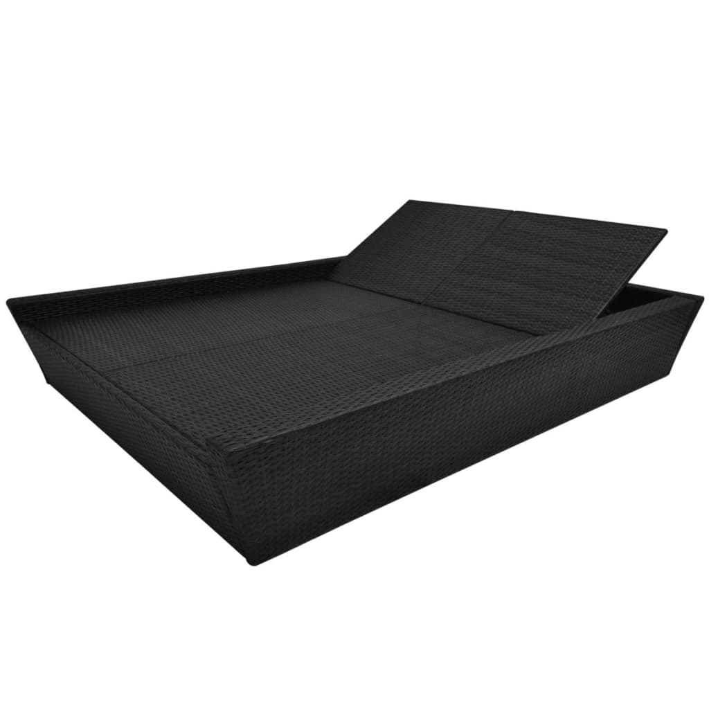 8718475504931_g_en_hd_4 vidaXL Outdoor Lounge Bed with Cushion Poly Rattan Black - Image 5