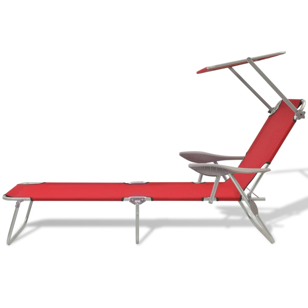 8718475505235_g_en_hd_1 vidaXL Sun Lounger with Canopy Steel Red - Image 2