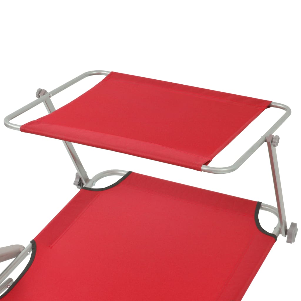 8718475505235_g_en_hd_2 vidaXL Sun Lounger with Canopy Steel Red - Image 3