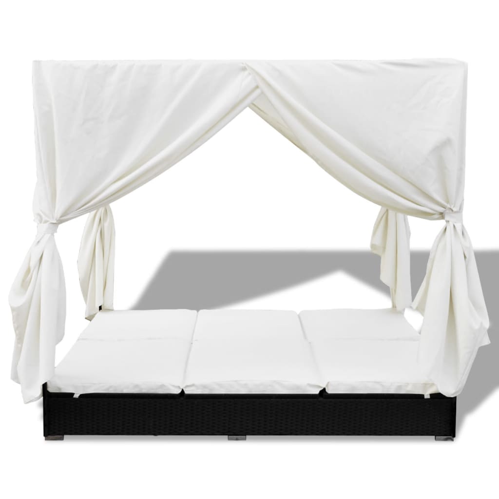8718475505389_g_en_hd_1 vidaXL Outdoor Lounge Bed with Curtains Poly Rattan Black - Image 3