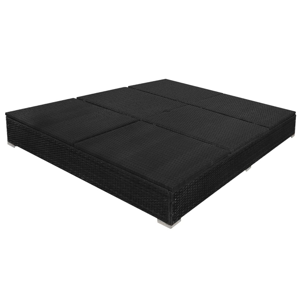 8718475505402_g_en_hd_6 vidaXL Outdoor Lounge Bed with Umbrella Poly Rattan Black - Image 7