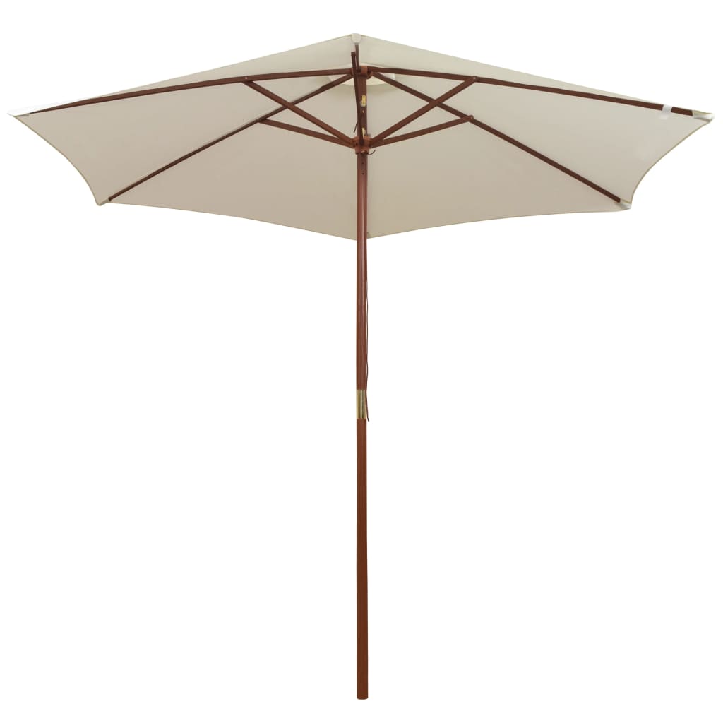 8718475505501_g_en_hd_1 vidaXL Garden Parasol 270x270 cm Wooden Pole Cream White - Image 2