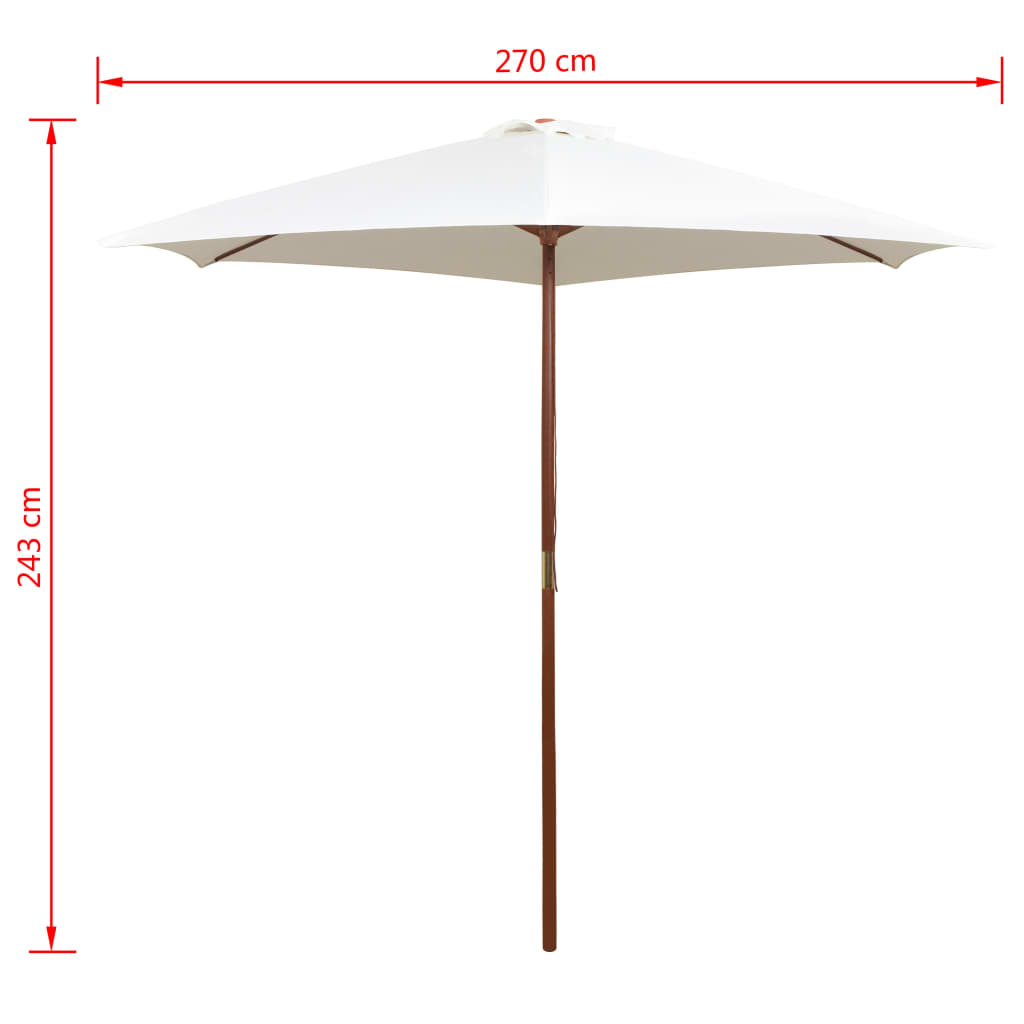 8718475505501_g_en_hd_5 vidaXL Garden Parasol 270x270 cm Wooden Pole Cream White - Image 6