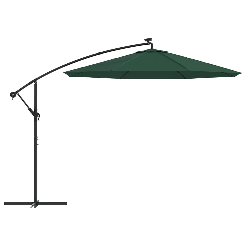 8718475505570_g_en_hd_2 vidaXL Hanging Garden Parasol with LED Lighting 300 cm Green Metal Pole - Image 4