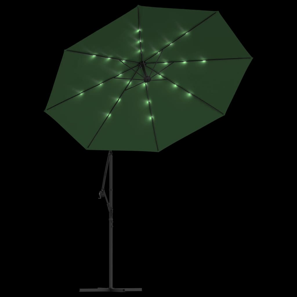 8718475505570_g_en_hd_4 vidaXL Hanging Garden Parasol with LED Lighting 300 cm Green Metal Pole - Image 6