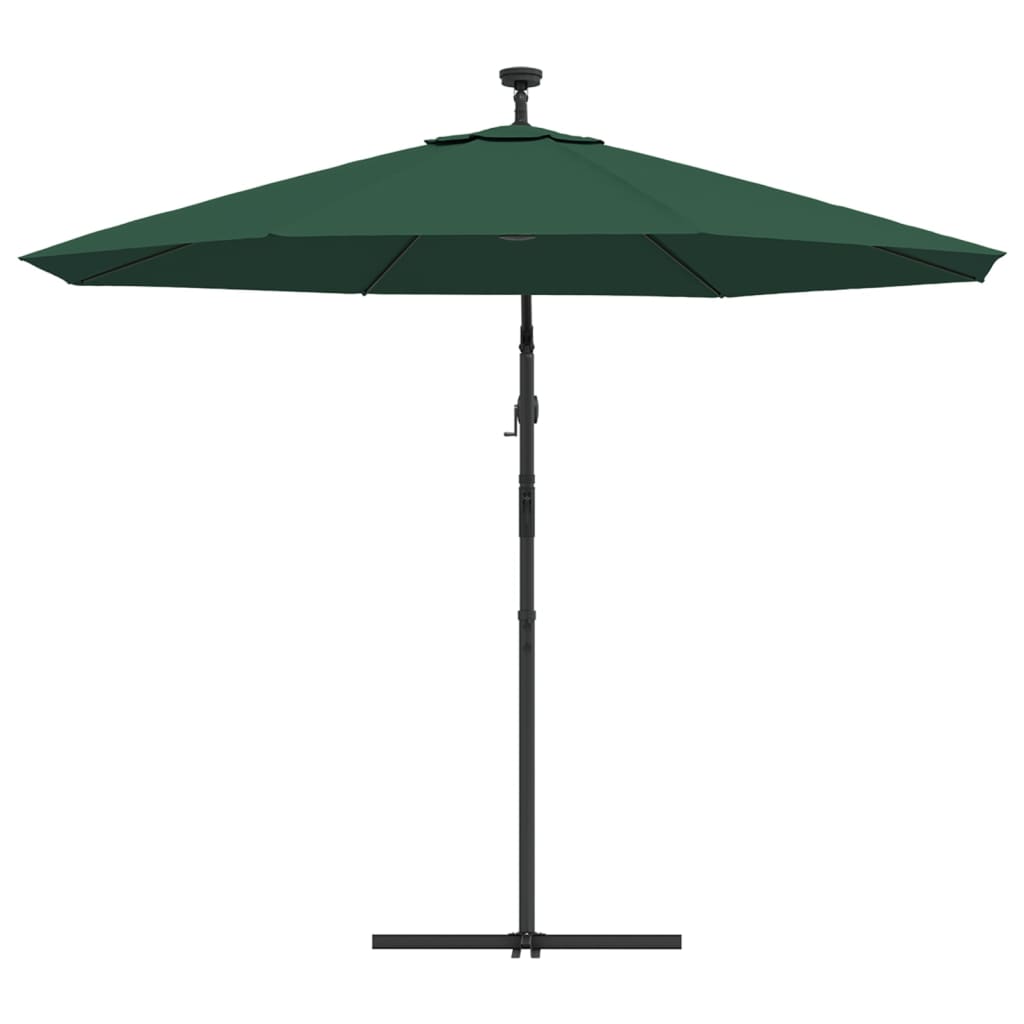 8718475505570_g_en_hd_5 vidaXL Hanging Garden Parasol with LED Lighting 300 cm Green Metal Pole - Image 7