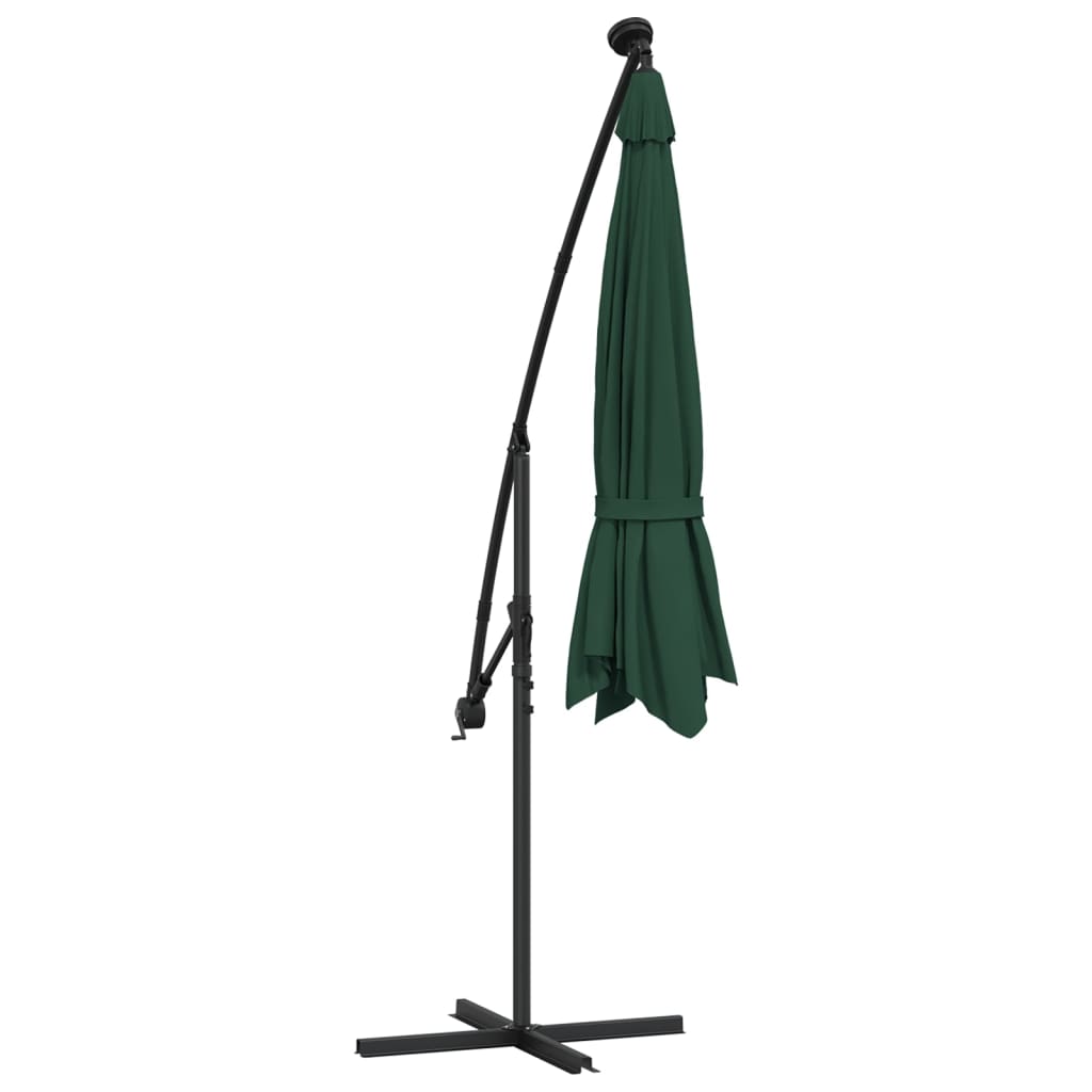 8718475505570_g_en_hd_6 vidaXL Hanging Garden Parasol with LED Lighting 300 cm Green Metal Pole - Image 8