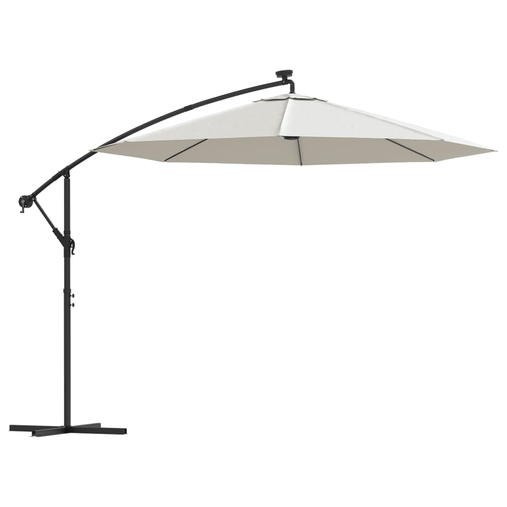 8718475505587_a_en_hd_1 vidaXL Hanging Garden Parasol with LED Lighting 300 cm Sand Metal Pole - Image 2