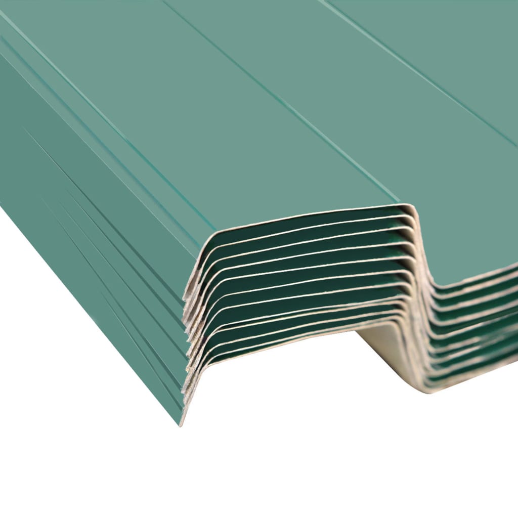 8718475505709_g_en_hd_3 vidaXL Roof Panels 12 pcs Galvanised Steel Green - Image 4