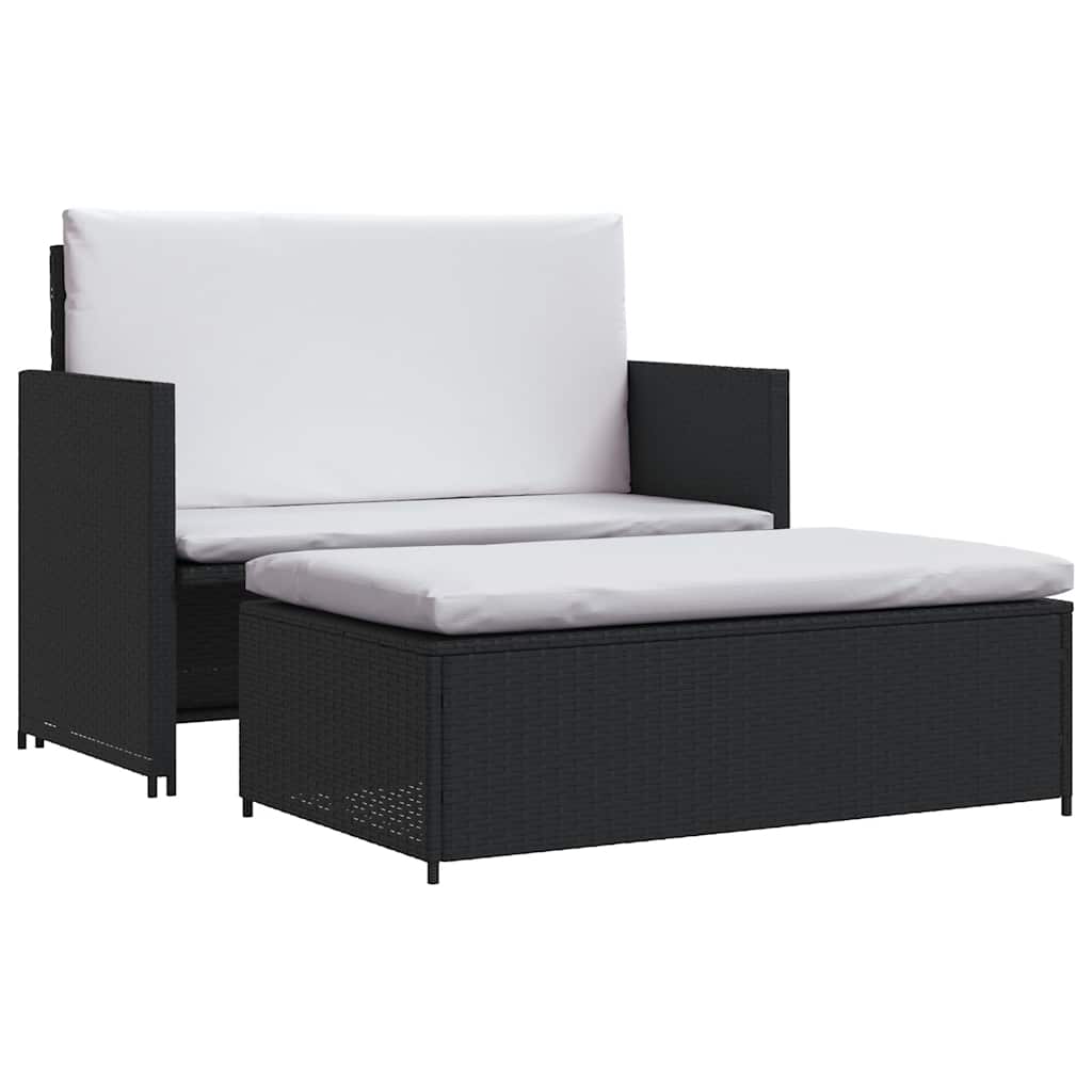 8718475506348_a_en_hd_1 vidaXL 2 Piece Garden Lounge Set with Cushions Poly Rattan Black - Image 2