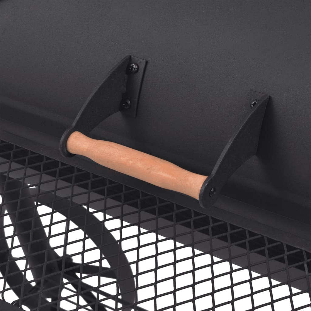 8718475507185_g_en_hd_7 vidaXL BBQ Charcoal Smoker with Bottom Shelf Black Heavy XXL - Image 8