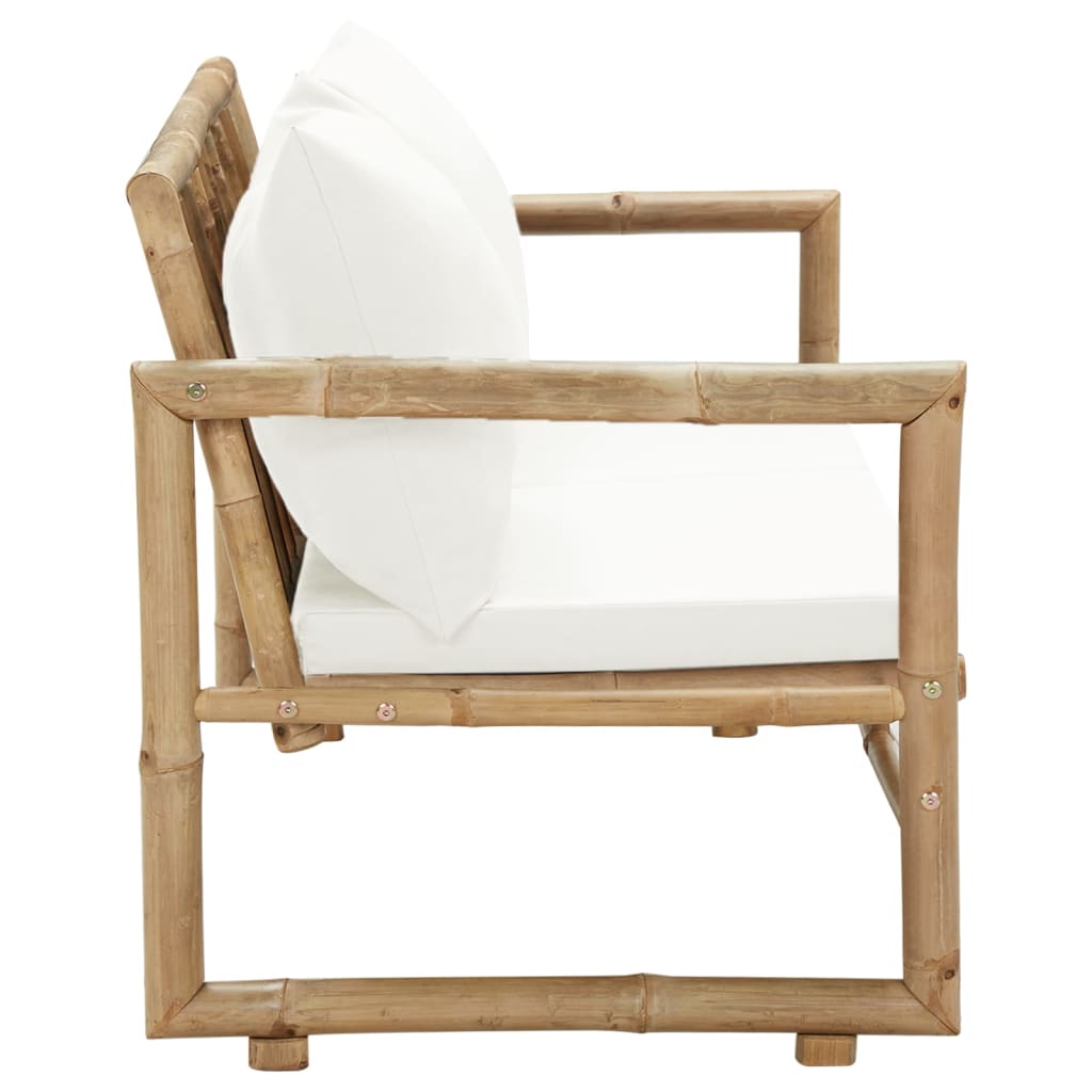 8718475507208_g_en_hd_2 vidaXL 2 Seater Garden Sofa with Cushions Bamboo - Image 3