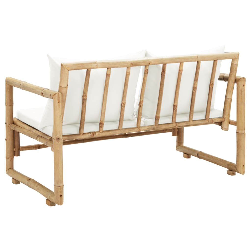 8718475507208_g_en_hd_3 vidaXL 2 Seater Garden Sofa with Cushions Bamboo - Image 4