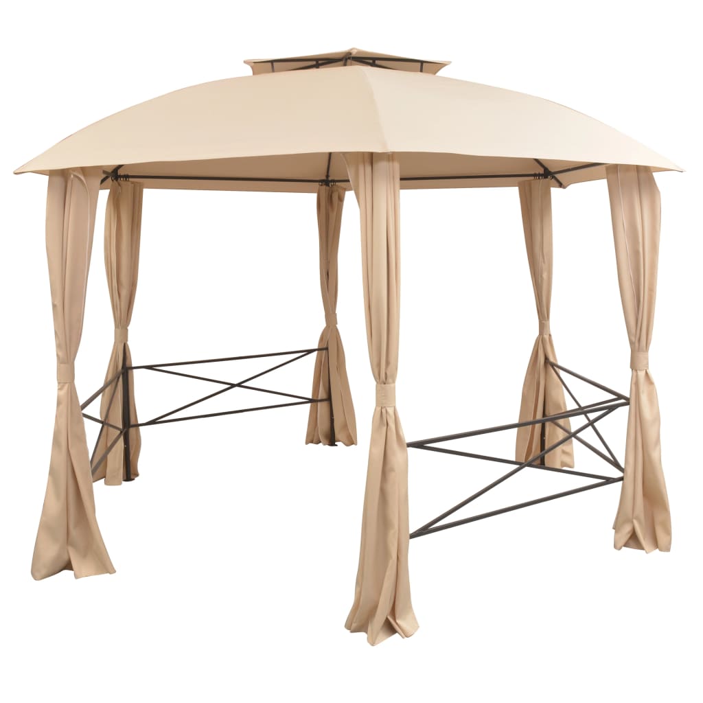 8718475507291_g_en_hd_1 vidaXL Garden Marquee Pavilion Tent with Curtains Hexagonal 360x265 cm - Image 2