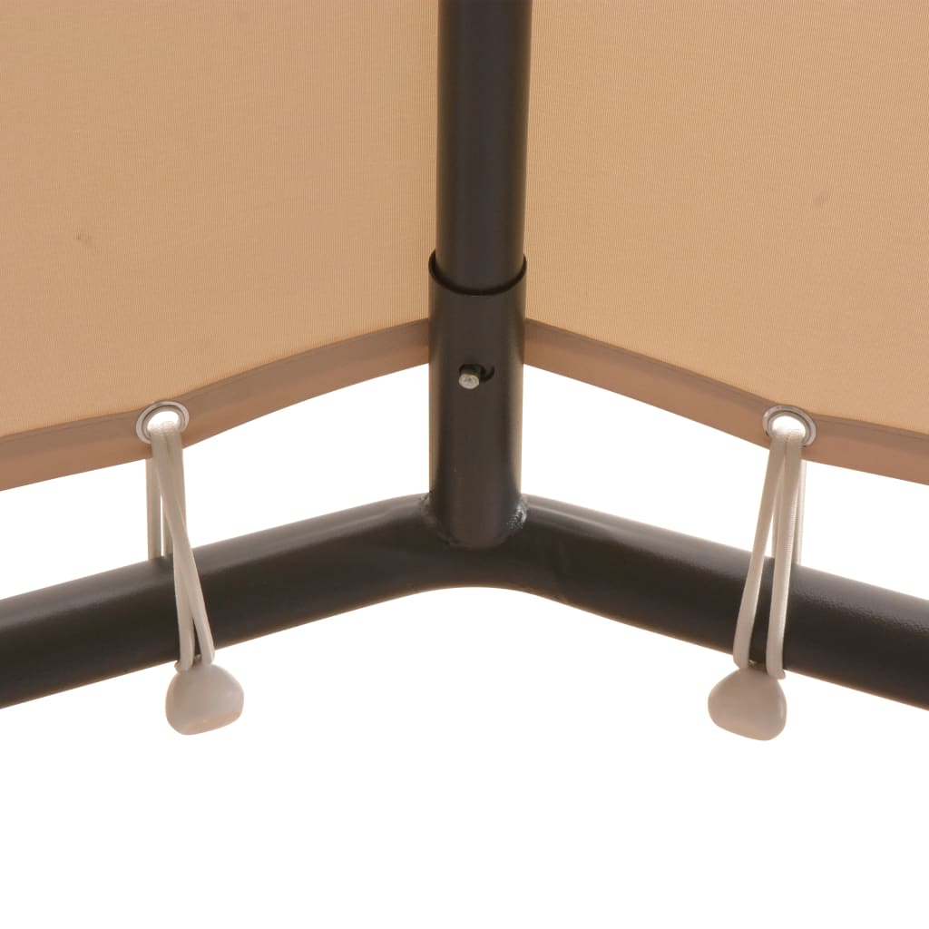 8718475507314_g_en_hd_2 vidaXL Gazebo Pavilion Tent Canopy 3x3 m Steel Beige - Image 3