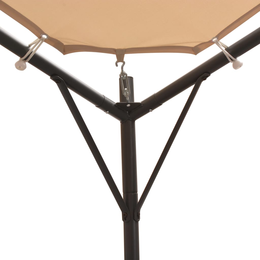 8718475507314_g_en_hd_3 vidaXL Gazebo Pavilion Tent Canopy 3x3 m Steel Beige - Image 4