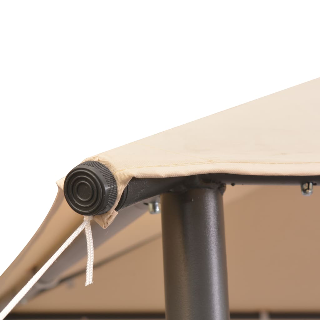 8718475507345_g_en_hd_4 vidaXL Gazebo Pavilion Tent Canopy 4x4 m Steel Beige - Image 5