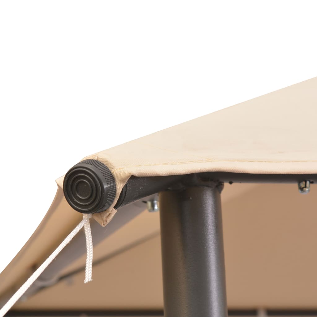 8718475507352_g_en_hd_3 vidaXL Gazebo Pavilion Tent Canopy 3x3 m Steel Beige - Image 4